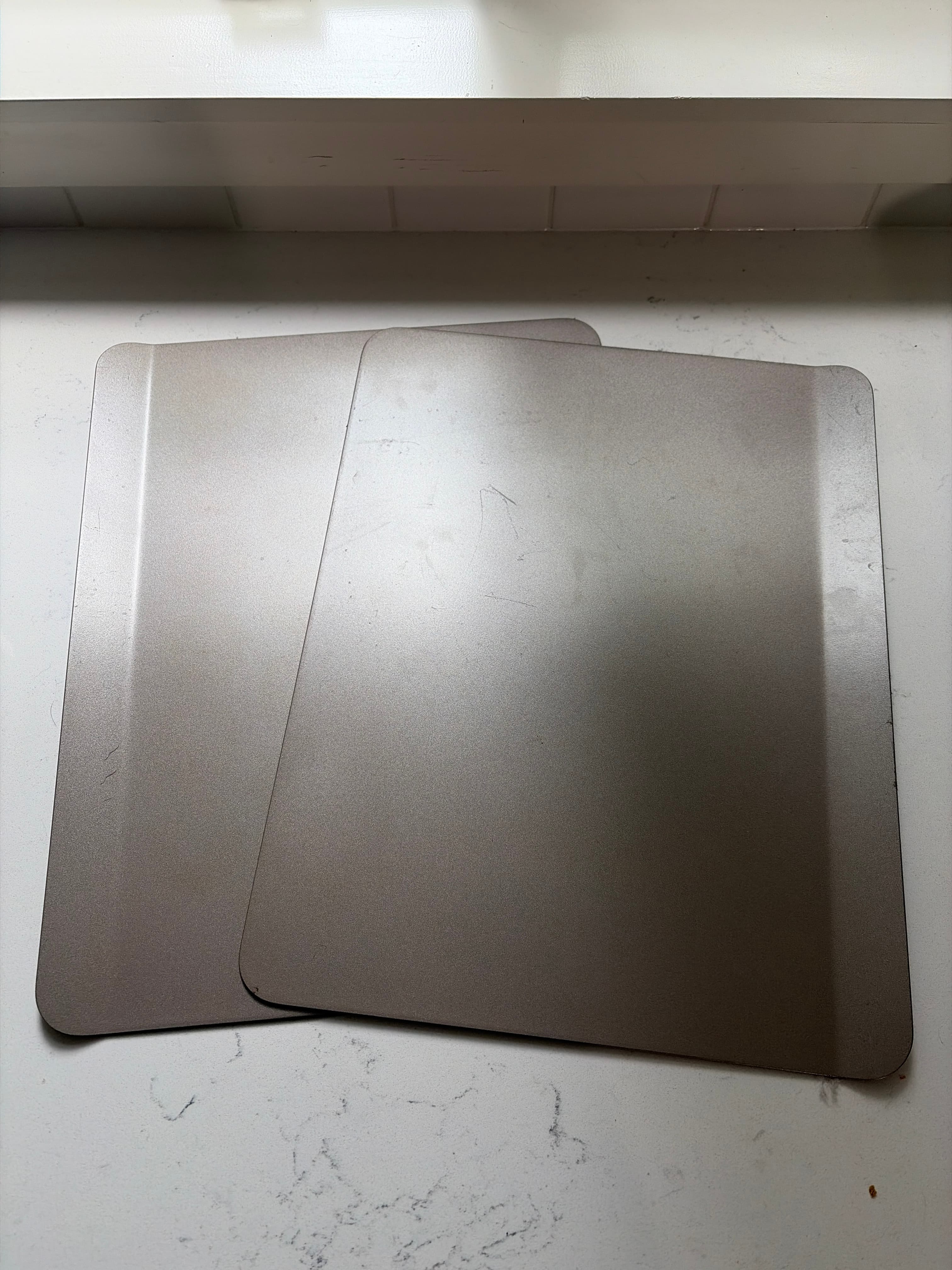 Baking sheets.